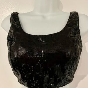 Saree lehnga black sequence blouse NWOT
